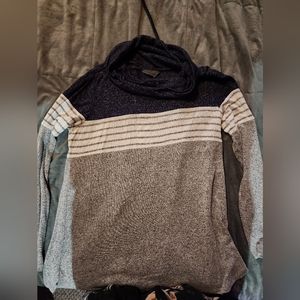 Mix Cowl Neck Oversized Sweater